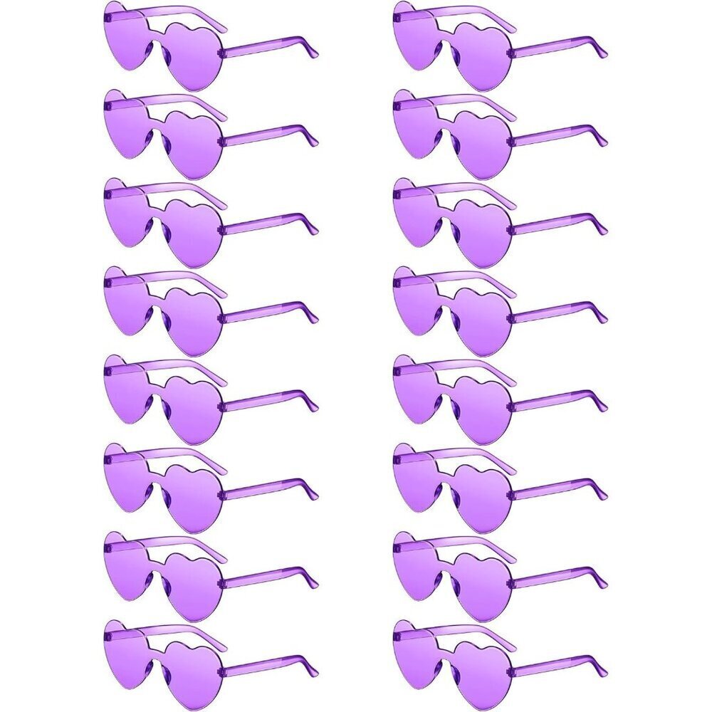 Heart Shaped Sunglasses Bulk Candy Colors Rimless Fashion Party Accessories Wome